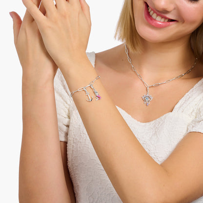 Thomas Sabo Charm-Anhänger Anker mit Steinen Silber