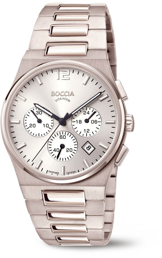 Boccia 3741-01 Herrenuhr - Reintitan - Saphirglas