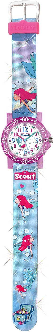 Scout Magic Sea 375032 Mädchen Uhr • Meeres-Motiv • 5 Bar Wasserdicht