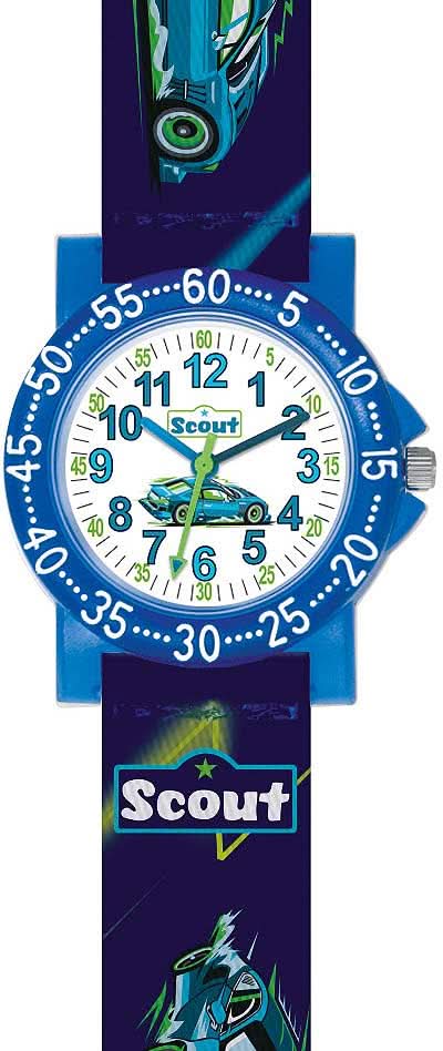 Scout "City Lights" 280375033 Kinder Uhr • Quarz Uhrwerk • Waschbares Textilband