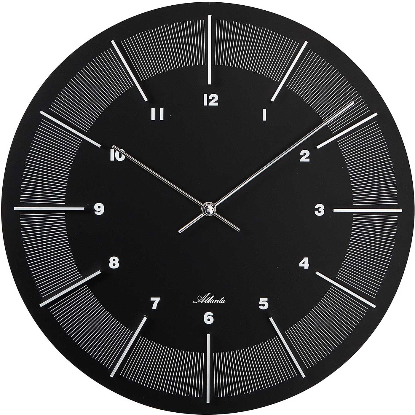 Horloge murale Atlanta Ø 40 cm métal • Design moderne • Mouvement à quartz silencieux