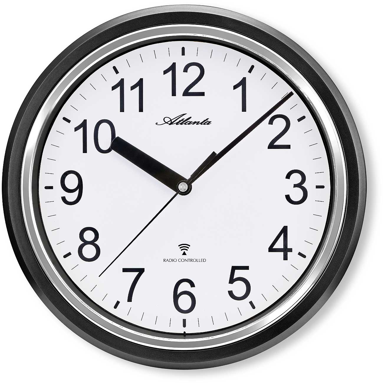 Atlanta Wall Clock 28 cm Ø Plastic • Radio-Controlled • Timeless Design