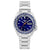 Seiko Herrenarmbanduhr, blaues Zifferblatt mit Lünette und Wochentagsdatumsfeld