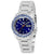 Seiko Herrenarmbanduhr mit blauem Zifferblatt, Edelstahlarmband und Datumsanzeige (MON 1)
