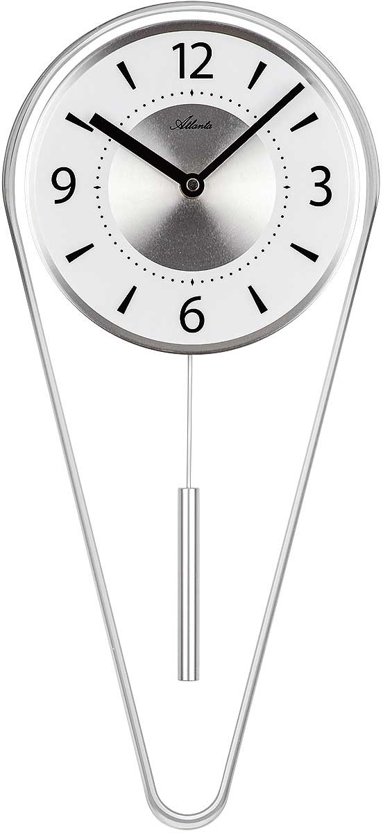 Atlanta Wall Clock 20x44x5 cm Metal • Elegant Design • Modern Metal Design