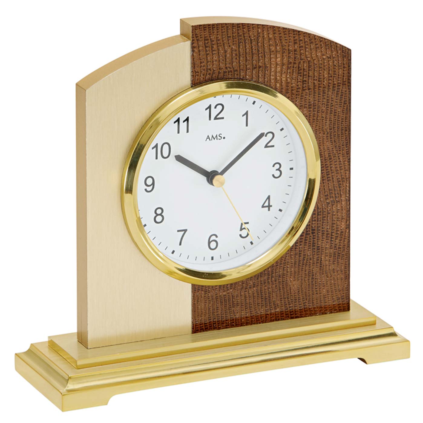AMS Table Clock 16x17x6 cm Wood • Radio-Controlled • Modern