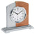 Pendule à poser AMS 16x17x6 cm bois • Radiopilotée • Design moderne