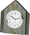 Pendule à poser AMS 19x17x5 cm bois • Design moderne • Mouvement à quartz silencieux