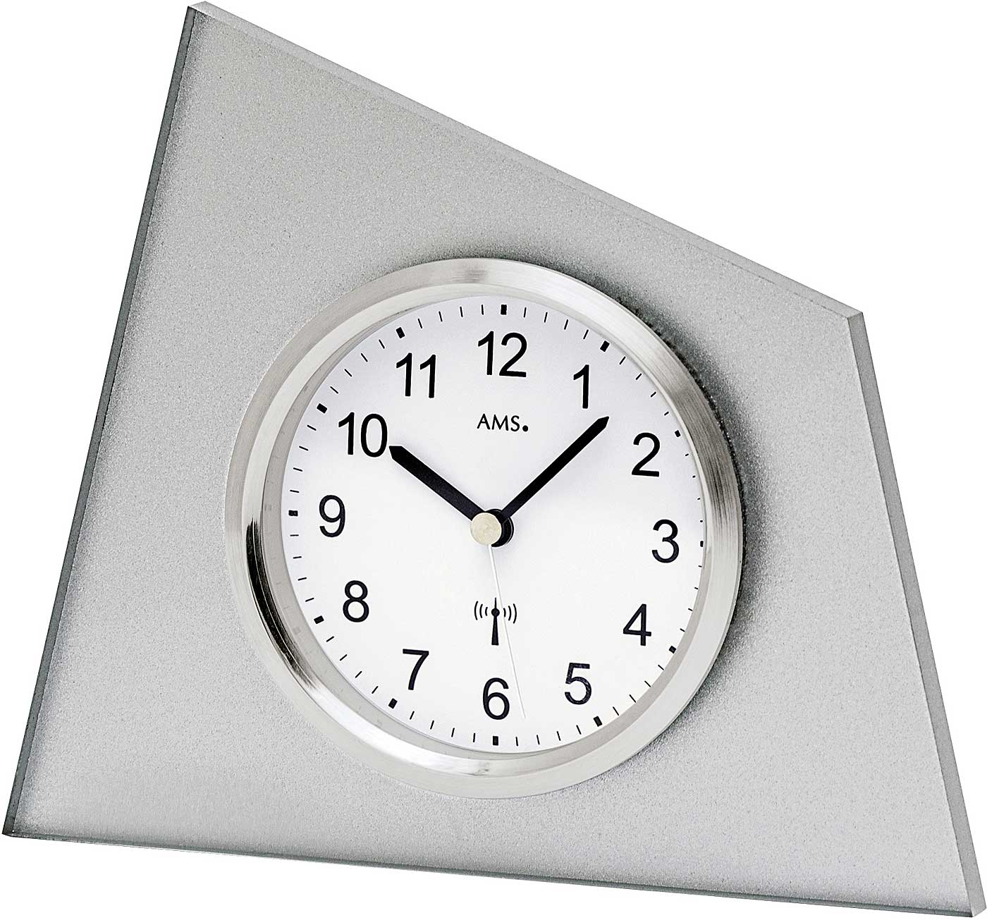 Horloge de table AMS 19x16x5 cm Acrylique • Radio-pilotée • Design moderne