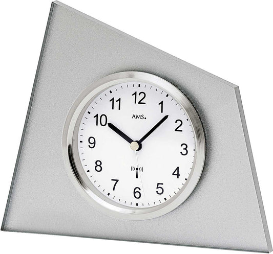 Horloge de table AMS 19x16x5 cm Acrylique • Radio-pilotée • Design moderne