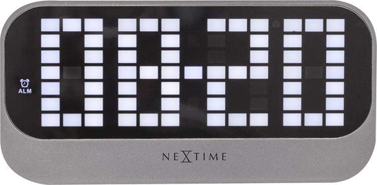 Nextime Tischuhr 17,5x8,5x5 cm Acryl • Digitalanzeige • Alarmfunktion