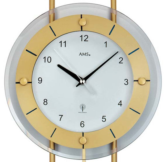 Horloge murale AMS 60x24x6 cm métal • Radiopilotée • Silencieuse