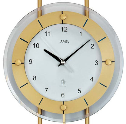 Horloge murale AMS 60x24x6 cm métal • Radiopilotée • Silencieuse