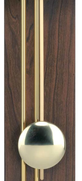 Horloge murale AMS 62x22x8 cm laiton • Radio-pilotée • Avec balancier