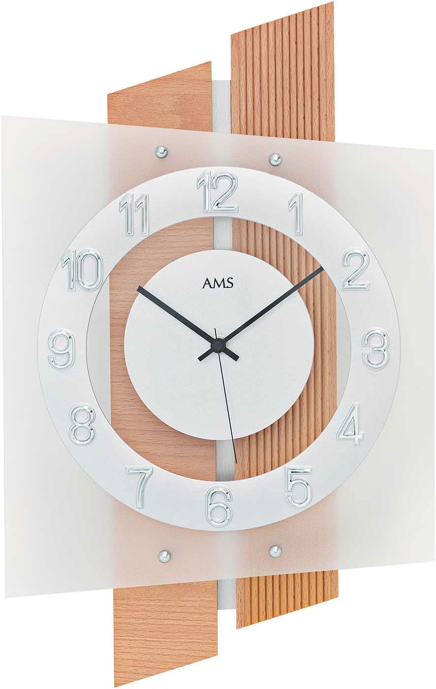 Horloge murale AMS • Bois • Moderne • Intemporelle