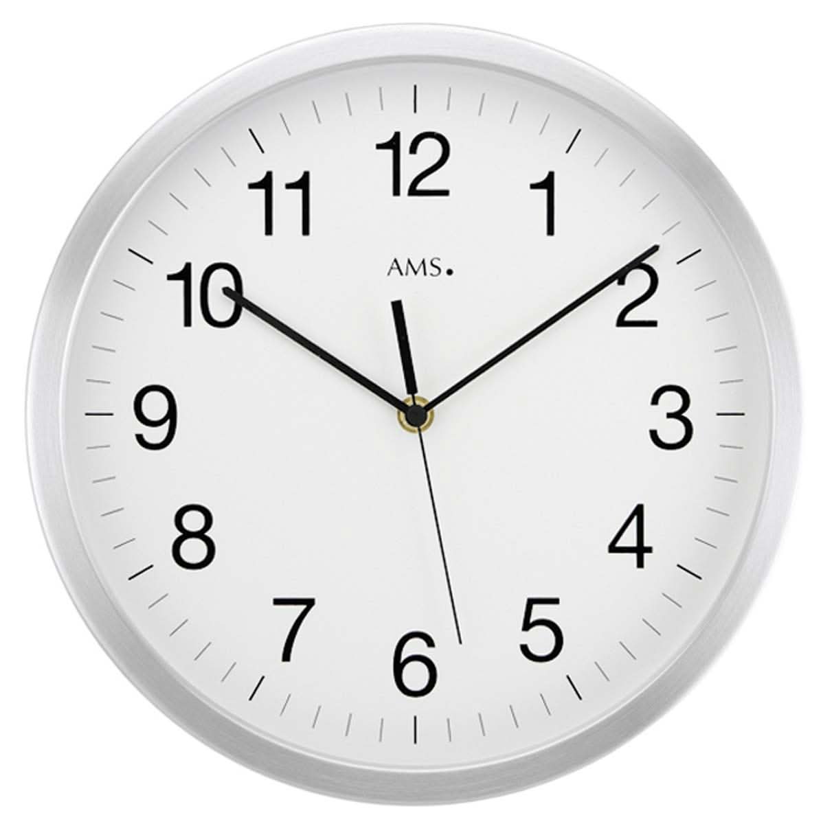 Horloge murale AMS 30x30x5 cm métal • Radiopilotée • Design moderne