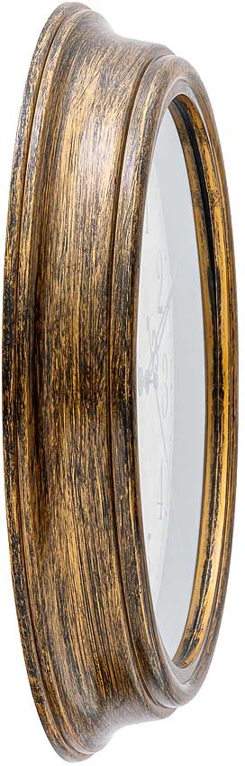 Horloge murale AMS 30 cm Ø Plastique • Précision radiopilotée • Aspect bois antique