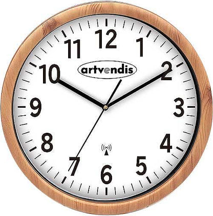 Horloge murale AMS 30x30x4,5 cm plastique • Radio-pilotée • Silencieuse