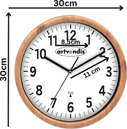 Horloge murale AMS 30x30x4,5 cm plastique • Radio-pilotée • Silencieuse