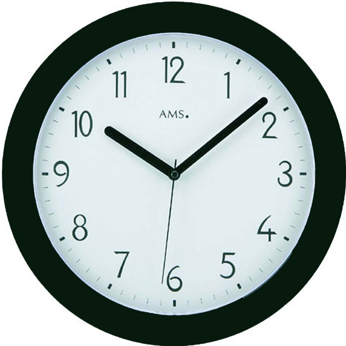AMS Wall Clock 30x30x4 cm Aluminum • Precise Radio-Controlled Movement • Slim Design