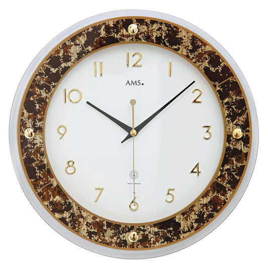 Horloge murale AMS 31 cm Ø aluminium • Radiopilotée • Moderne