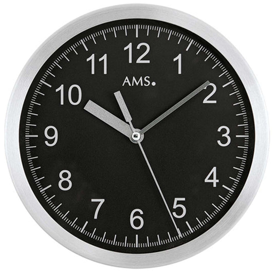 Horloge murale AMS 20x20x4 cm aluminium • Radio-pilotée • Design moderne