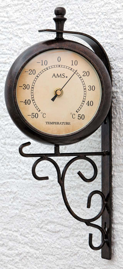 AMS Wall Clock 38x18x10 cm Metal • Radio-Controlled • Vintage