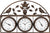 Horloge murale AMS 44x66x5 cm métal • Mouvement radio-piloté précis • Avec température et humidité