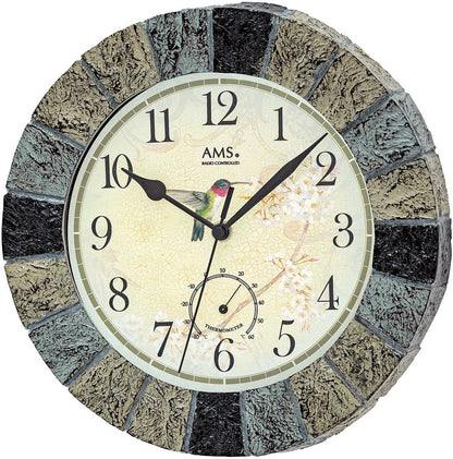 AMS Wall Clock 26x26x6 cm Plastic • Radio-controlled movement • Weatherproof