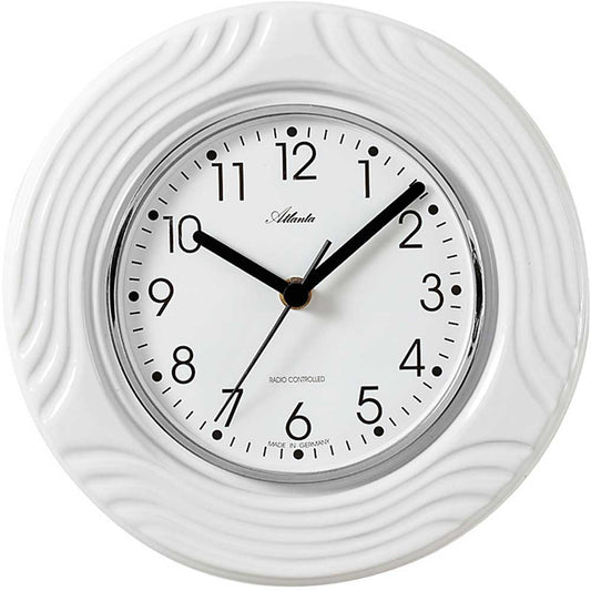 Atlanta Ceramic Wall Clock • Radio Controlled • Arabic Numerals