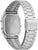 Tył zegarka Casio Vintage ze srebrną metalową bransoletą