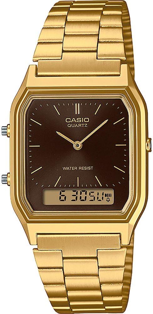 Casio Vintage AQ-230GA-5AMQYES Watch • Iconic Retro Design • Dual Time Display