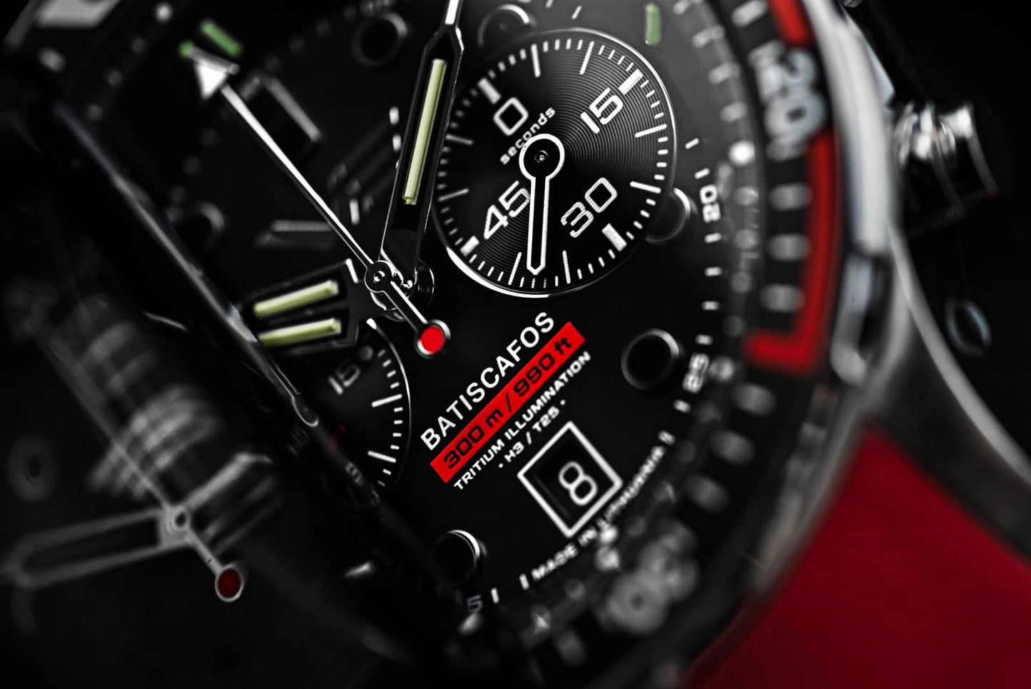 Vostok Europe Batiscafos 6S21-511A771 Herrenuhr • Tritium-Leuchtquellen • 30 ATM