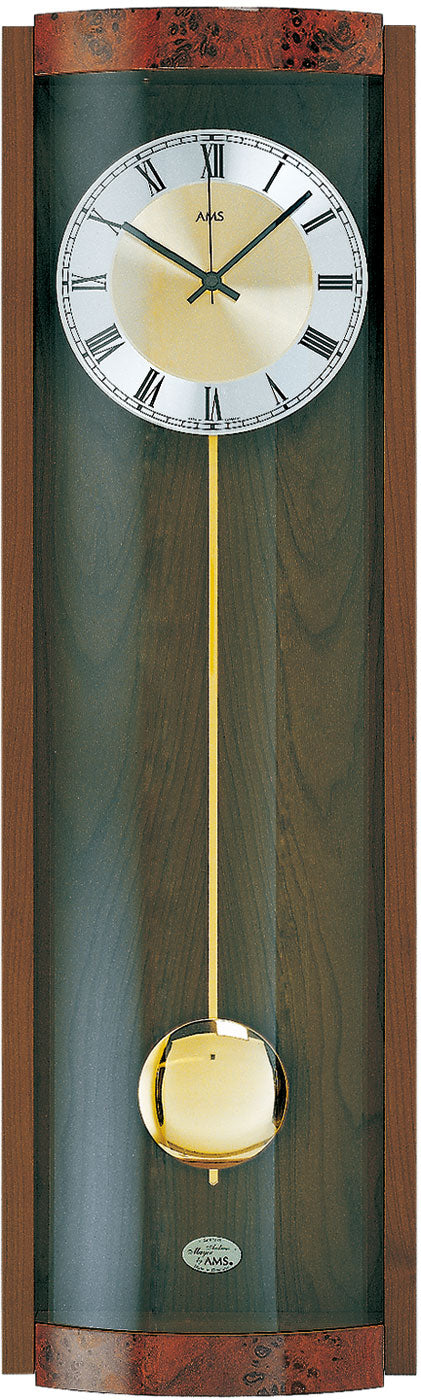 AMS Wall Clock 71x21x10 cm Wood • Westminster Chime • Night Shut-off