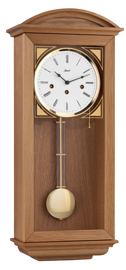 Hermle Wanduhr 64x27,5x15 cm Holz • Westminster Melodie • Mechanisches 8-Tage-Uhrwerk