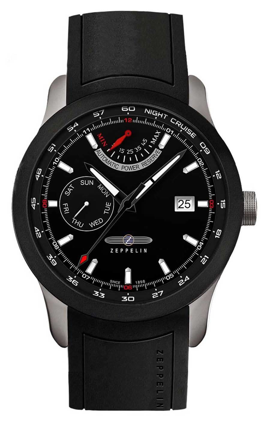 Montre pour homme Zeppelin Night Cruise 7262-2 • Automatique • Réserve de marche