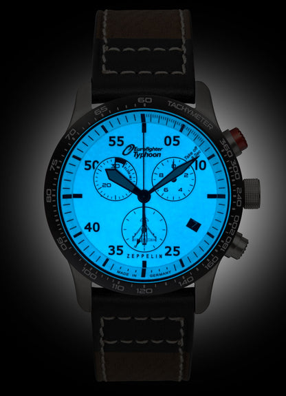 Montre pour homme Zeppelin Eurofighter 7298-5 • Chronographe • Cadran luminescent
