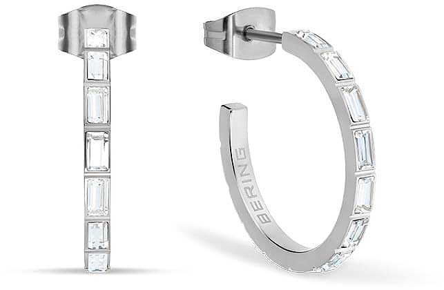Kreolen aus Edelstahl mit Steinchen - Bering Jewelry Modell: 738-17-05