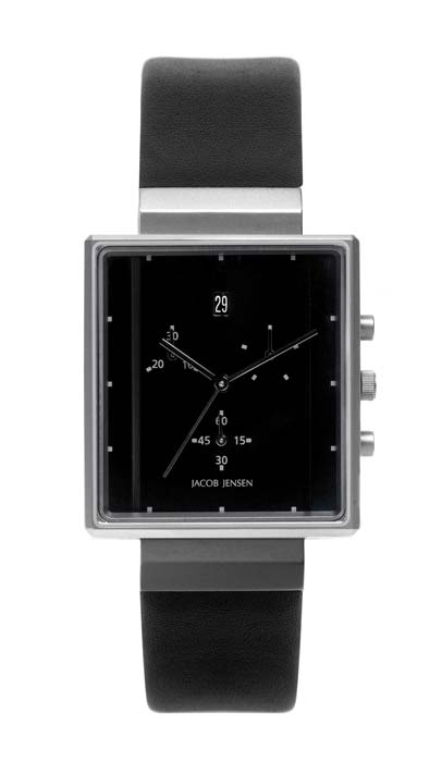 Jacob Jensen Rectangular 805 Herren Uhr • Saphirglas • Minimalistisches Design