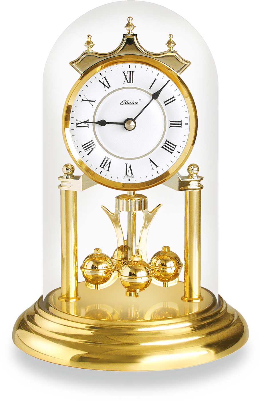 Haller Table Clock 23x15 cm Brass • Quartz Movement • Roman Numerals