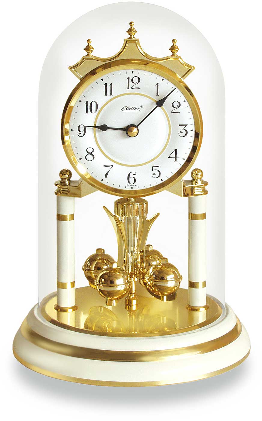Haller Table Clock 23x15 cm Brass • Timeless Design • Silent Quartz Movement