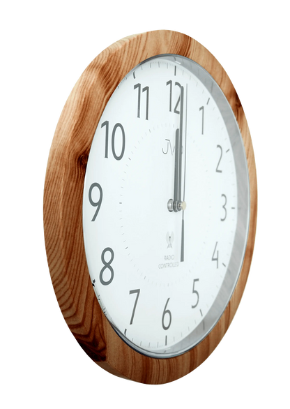 JVD Wanduhr 25 cm Ø Kunststoff • Funkgesteuert • Modernes Design