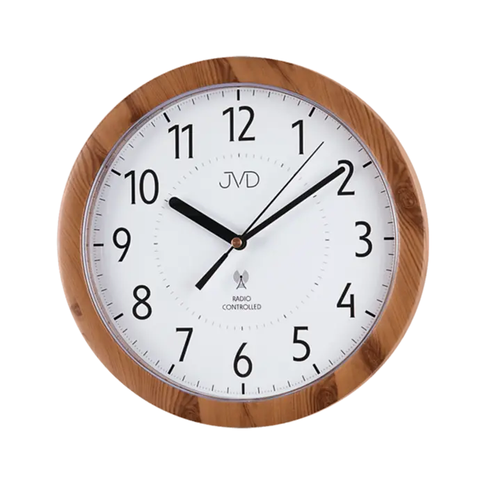 JVD Wanduhr 25 cm Ø Kunststoff • Funkgesteuert • Modernes Design