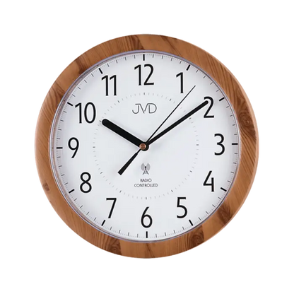 JVD Wanduhr 25 cm Ø Kunststoff • Funkgesteuert • Modernes Design