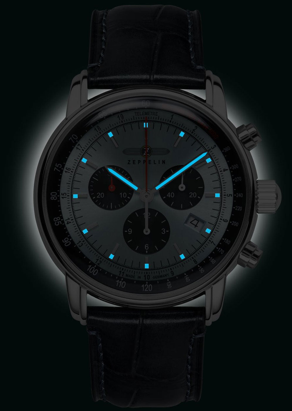Zeppelin LZ14 Marine 8886-2 Herrenuhr • Made in Germany • Historisches Design