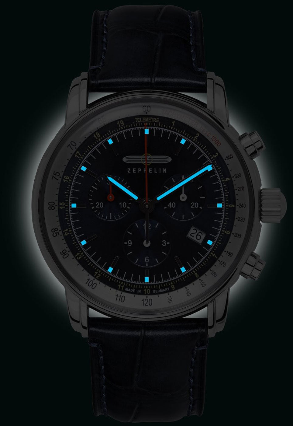 Zeppelin LZ 14 Marine 8888-3 Herrenuhr • Made in Germany • Historisches Flieger-Design