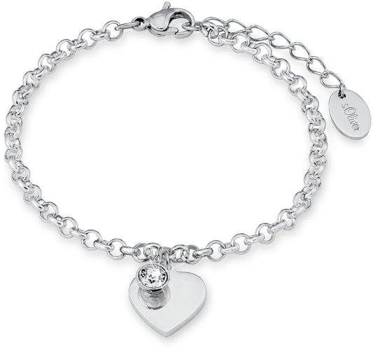 Bracelet with Heart Pendant - s.Oliver Jewelry Model: 9023998