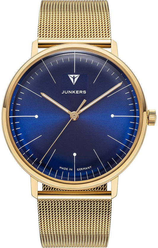 Junkers Bauhaus 9.07.01.01.M Men's Watch • Blue Dial • Milanese Bracelet