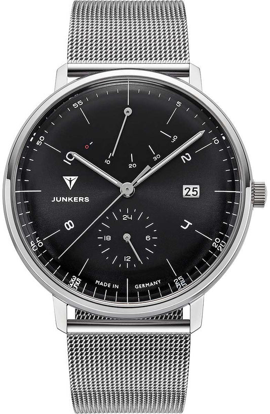 Junkers Bauhaus 9090102 Men's Watch • Quartz Movement • Stainless Steel Case