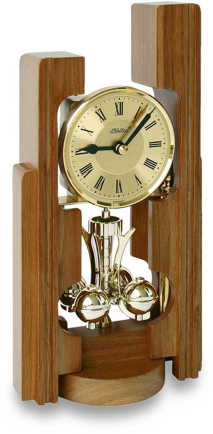 Haller Table Clock 24x13x8 cm Oak • Quartz Pendulum Movement • Roman Numerals